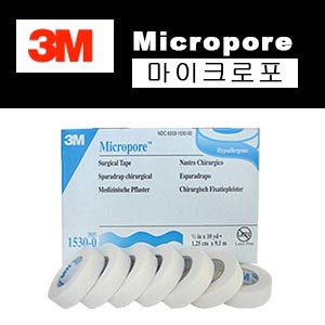 3M마이크로포 1박스 흰색 1530-1X12개입(대) 종이반창고청훈메디