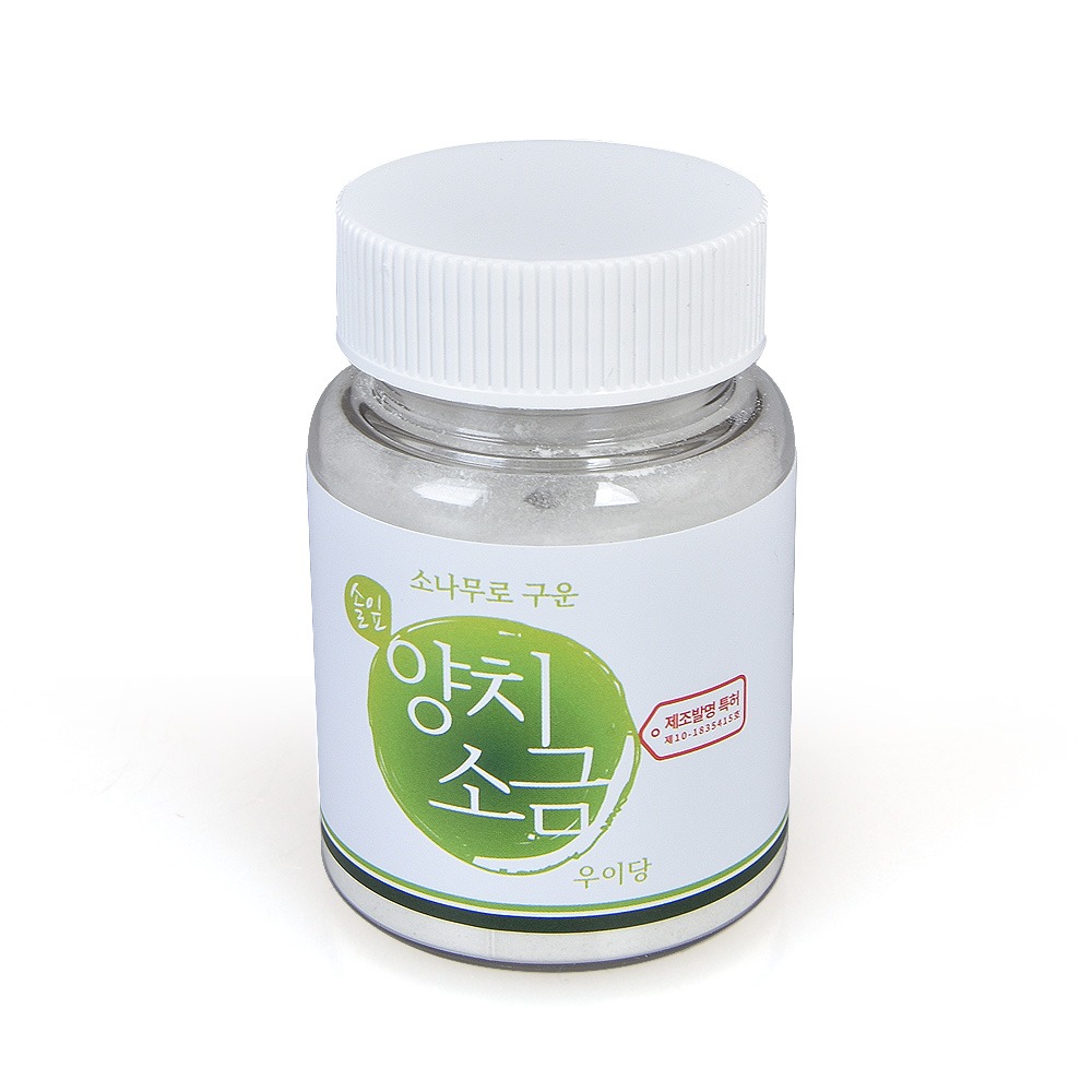 청훈메디-국산소나무로구운 양치송염 70g+스텐 치석제거기+치경