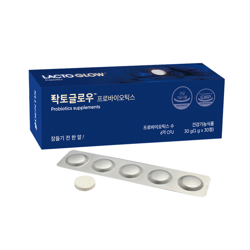 청훈메디-락토글로우 30정 1박스 프로바이오틱스 구강유산균 입냄새 제거